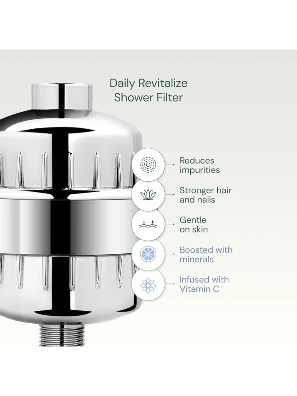 Revitalizing Vitamin C Shower Filter - Reduces Dry Skin, Dandruff & Eczema